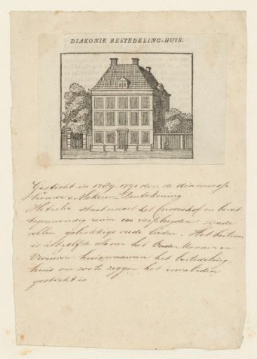 View of the Bestedelingenhuis of the Reformed Diaconate on the Nieuwe Herengracht in Amsterdam