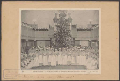 Orphans Around a Christmas Tree in the Diaconieweeshuis on the Stadhouderskade in Amsterdam
