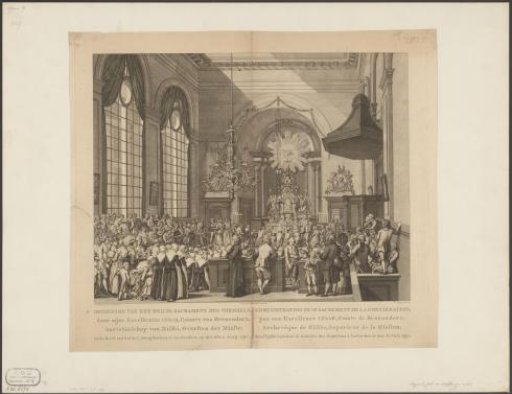 Administration of confirmation in the church of the Maagdenhuis in Amsterdam