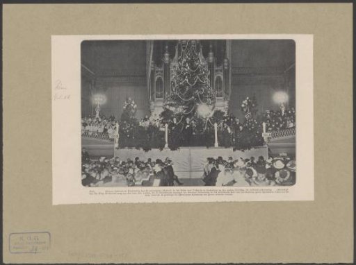 Christmas celebration of the Beth-el association in the Paleis voor Volksvlijt in Amsterdam