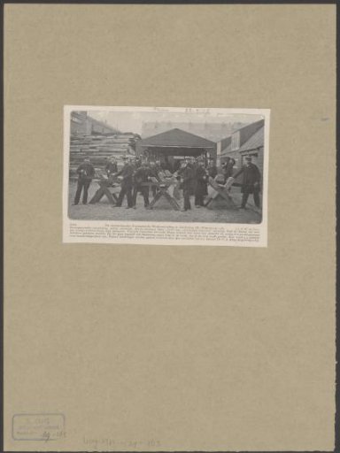 Unemployed Men Sawing Wood for the Shed of the Amsterdamsche Protestantsche Werkverschaffing