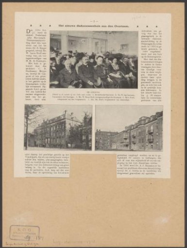 Dignitaries at the Opening and Views of the Deaconess House on the Overtoom in Amsterdam