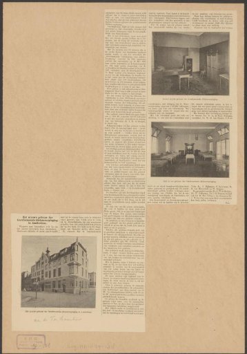 Article on the Hospital of the Reformed Nursing Association in Amsterdam
