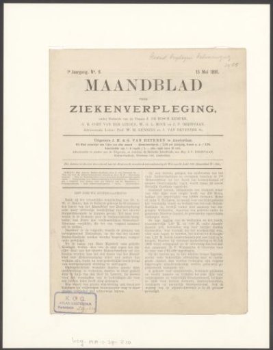 Monthly Journal for Nursing, 15 May 1891