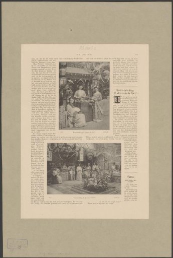 Women dressed in Oriental costumes at an exhibition for the benefit of the Brothers of Charity in Amsterdam