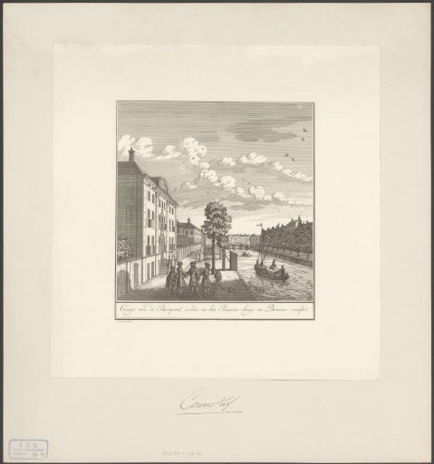 View of the Corvershof in Amsterdam, seen towards the Binnen-Amstel