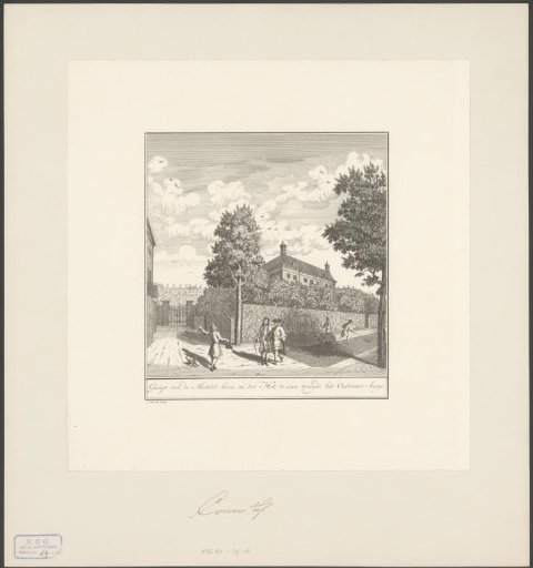 View of the rear and part of the garden of the Corvershof in Amsterdam