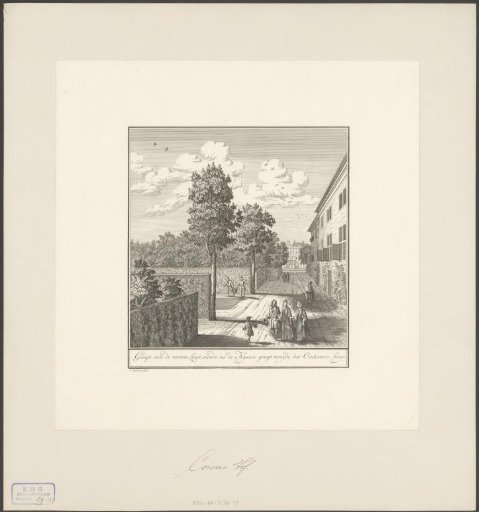View of part of the garden of the Corvershof in Amsterdam