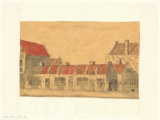 View of a Row of Houses in Amsterdam