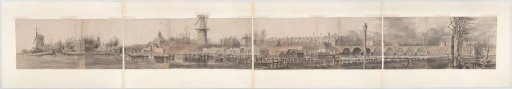 View over the Amstel towards Amsterdam