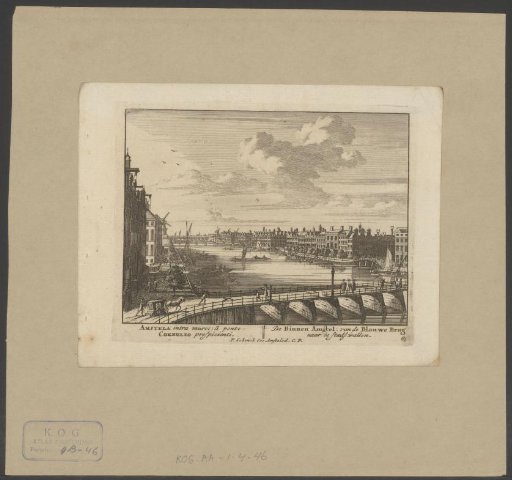 View of the Binnen-Amstel from the Blauwbrug in Amsterdam
