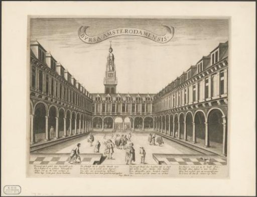 View of the courtyard of the Exchange of Hendrik de Keyser in Amsterdam