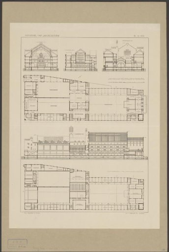 Sections and Plans of the New Exchange in Amsterdam