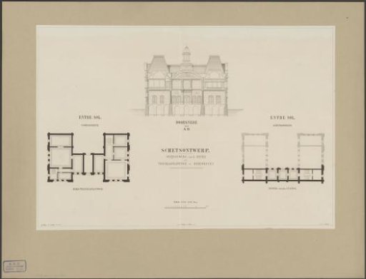 Design and Sections for the Telegraph Office and the Residence for the Custos of the New Exchange in Amsterdam