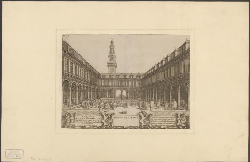 View of the courtyard of the Beurs of Hendrik de Keyser in Amsterdam
