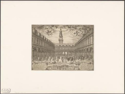 View of the courtyard of the Beurs of Hendrik de Keyser in Amsterdam