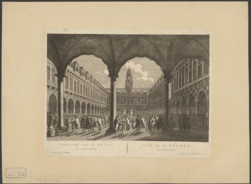 View of the courtyard of the Beurs of Hendrik de Keyser in Amsterdam