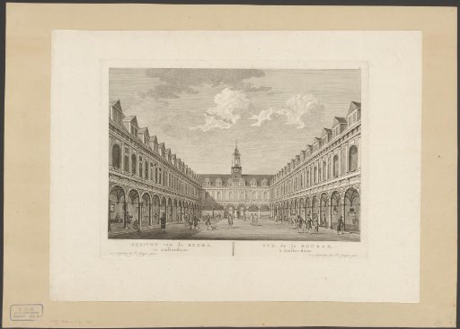 View of the courtyard of the Beurs of Hendrik de Keyser in Amsterdam