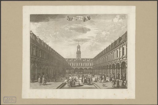 View of the courtyard of the Beurs of Hendrik de Keyser in Amsterdam
