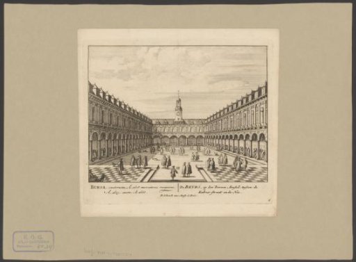 View of the courtyard of the Beurs of Hendrik de Keyser in Amsterdam