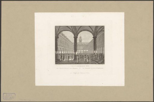 View of the courtyard of the Beurs of Hendrik de Keyser in Amsterdam