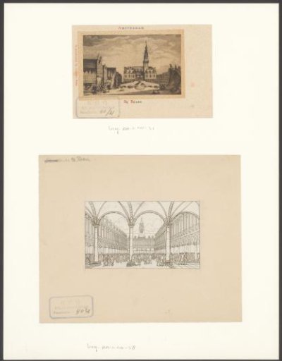 View of the courtyard of the Beurs of Hendrik de Keyser in Amsterdam