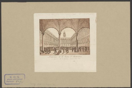 View of the courtyard of Hendrik de Keyser's Exchange in Amsterdam