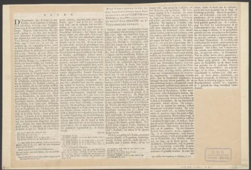 Text on the history of the exchange in Amsterdam