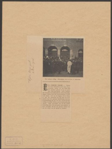Announcement of the Auction of a Tjalk at the Beurs van Berlage