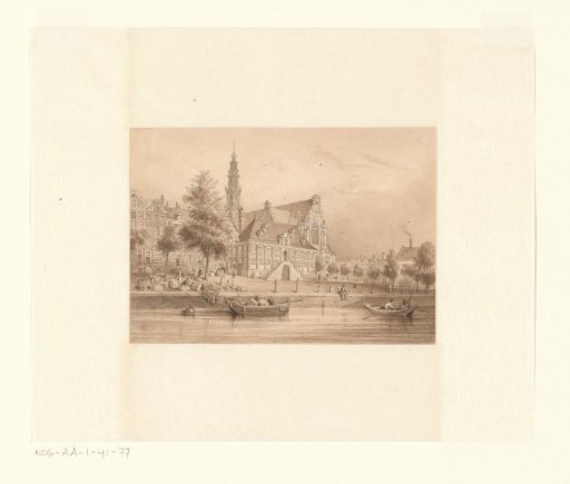 View of the Westerhal and the Westerkerk from the Keizersgracht