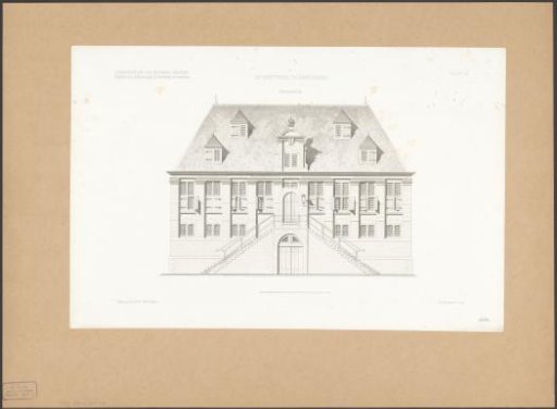 Front facade of the Westerhal in Amsterdam
