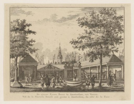 View of the Grain Exchange in Amsterdam