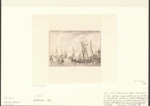 View of Several Fishing Boats near the Bothuisje on the IJ