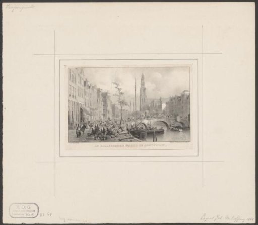 View of the Hillegommermarkt at the Reesluis in Amsterdam