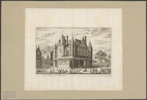 View of the Waag on the Nieuwmarkt in Amsterdam