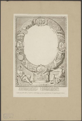 Frame with Neptune, Mercury, and allegories of the four continents and commerce
