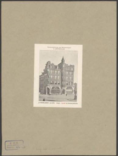 View of the building of De Nederlanden of 1845 in Amsterdam