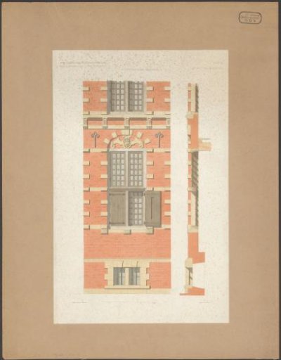 Facade of the East India House in Amsterdam