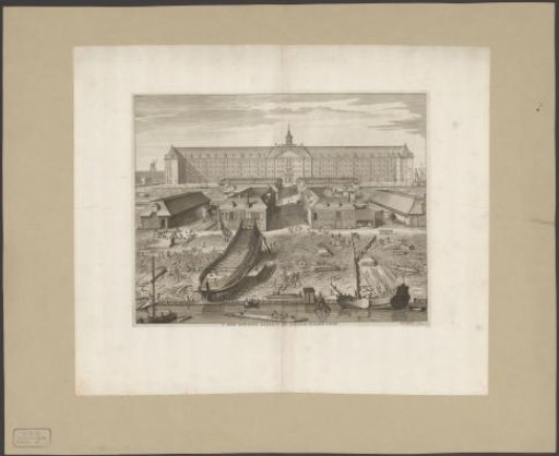 View of the East India Naval Magazine and the VOC shipyard on Oostenburg in Amsterdam