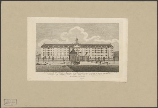View of the East India Company Warehouse in Amsterdam before its collapse, 1822