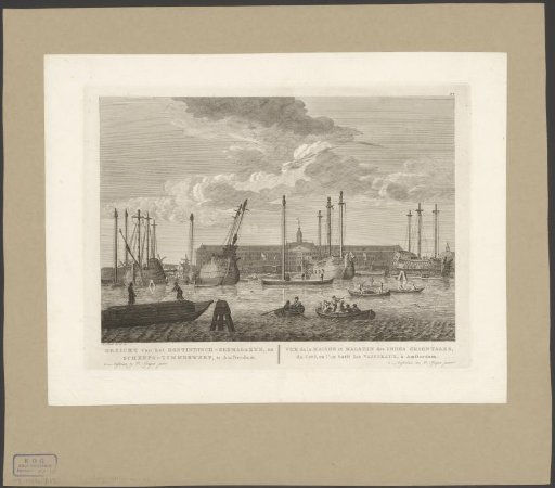 View of the East India Naval Magazine and the VOC shipyard on Oostenburg in Amsterdam