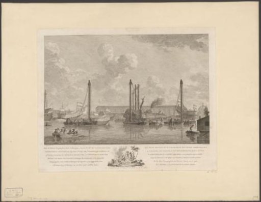 Launching of three ships in Amsterdam, 1783