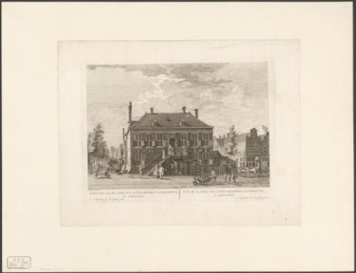 View of the Nieuwezijds Heerenlogement in Amsterdam