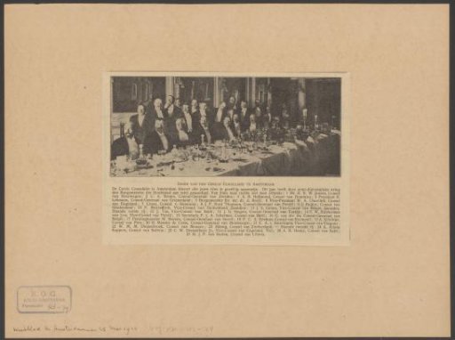 Group Portrait at a Dinner of the Cercle Consulaire in Amsterdam