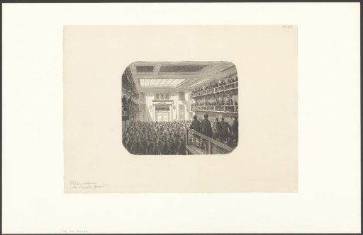 Interior of the Brakke Grond in Amsterdam during an auction
