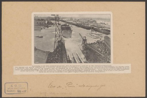 Launching of the ship Prins der Nederlanden in Amsterdam