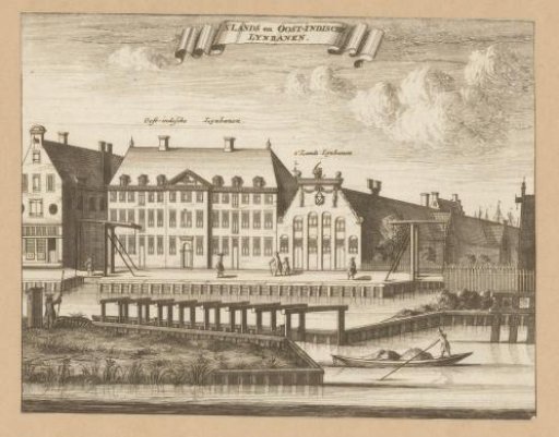 View of the VOC lines and the Admiralty on Oostenburg in Amsterdam