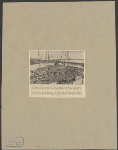 Damage to the shipyard of the Stenen Hoofd in Amsterdam after a storm