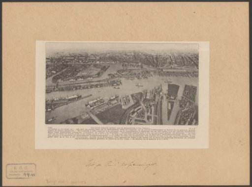 Aerial view of a model of Amsterdam