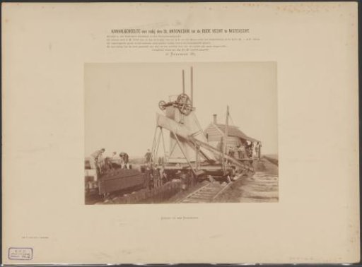 Excavator used for the construction of the Merwede Canal